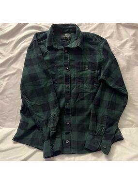 3/ $20 Wind River Flannel Shirt Buffalo Plaid Green & Black Men's S
